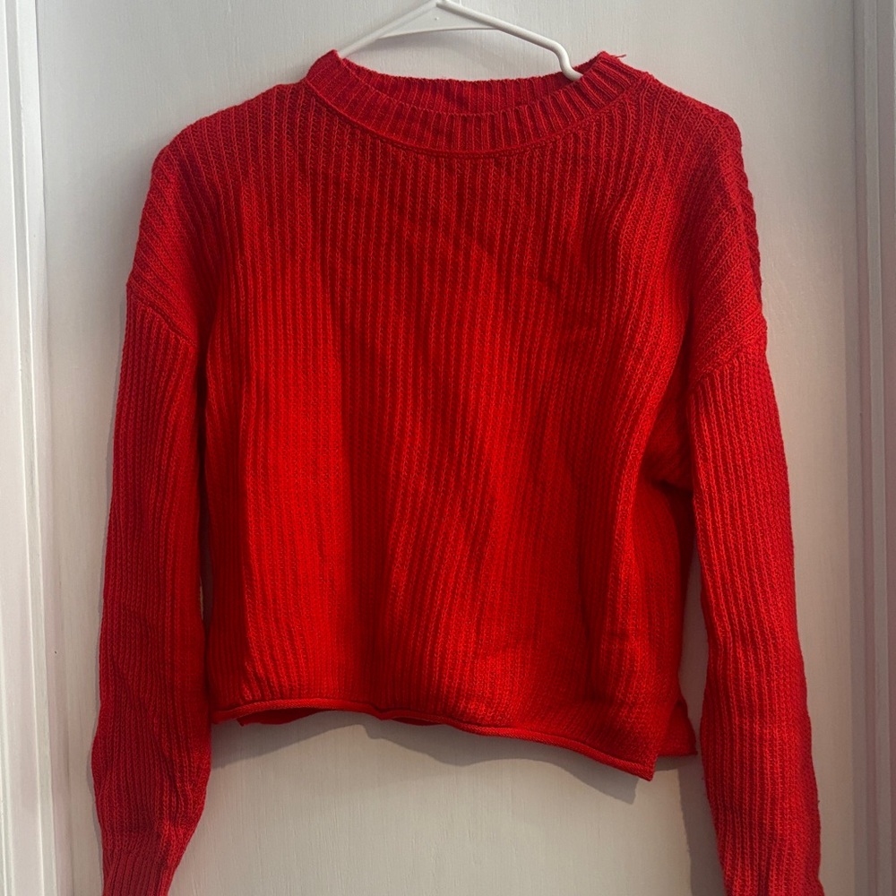 Wild Fable Red Crew Neck Sweater